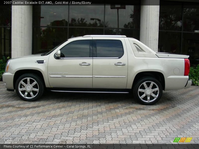 Gold Mist / Ebony/Ebony 2007 Cadillac Escalade EXT AWD