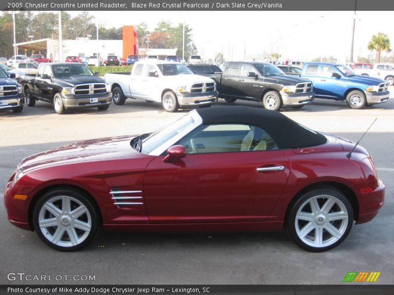 Blaze Red Crystal Pearlcoat / Dark Slate Grey/Vanilla 2005 Chrysler Crossfire Limited Roadster