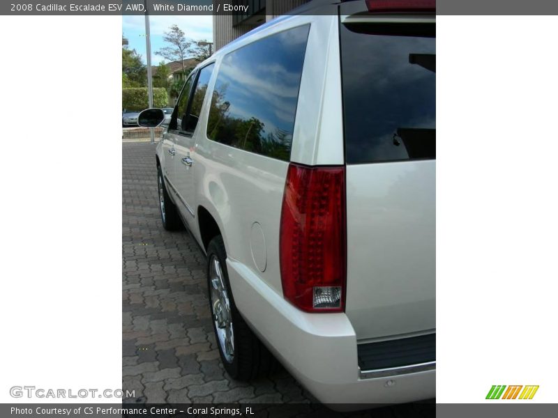 White Diamond / Ebony 2008 Cadillac Escalade ESV AWD