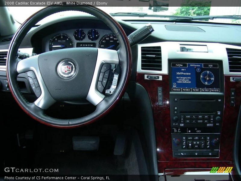 White Diamond / Ebony 2008 Cadillac Escalade ESV AWD