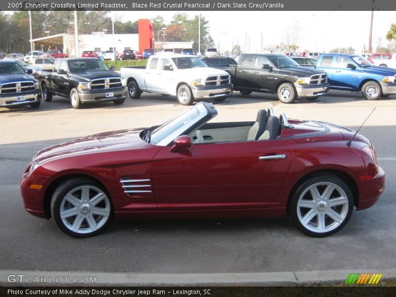 Blaze Red Crystal Pearlcoat / Dark Slate Grey/Vanilla 2005 Chrysler Crossfire Limited Roadster