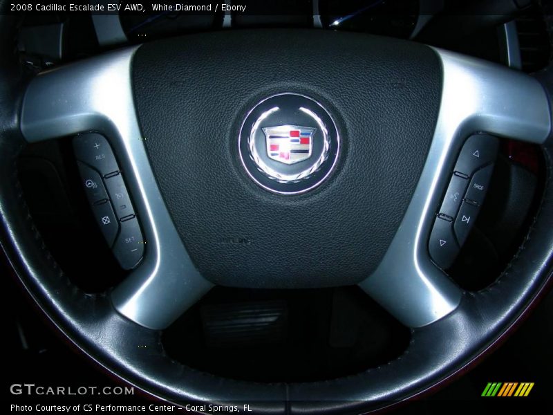 White Diamond / Ebony 2008 Cadillac Escalade ESV AWD