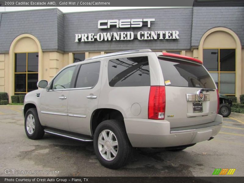 Gold Mist / Cocoa/Cashmere 2009 Cadillac Escalade AWD