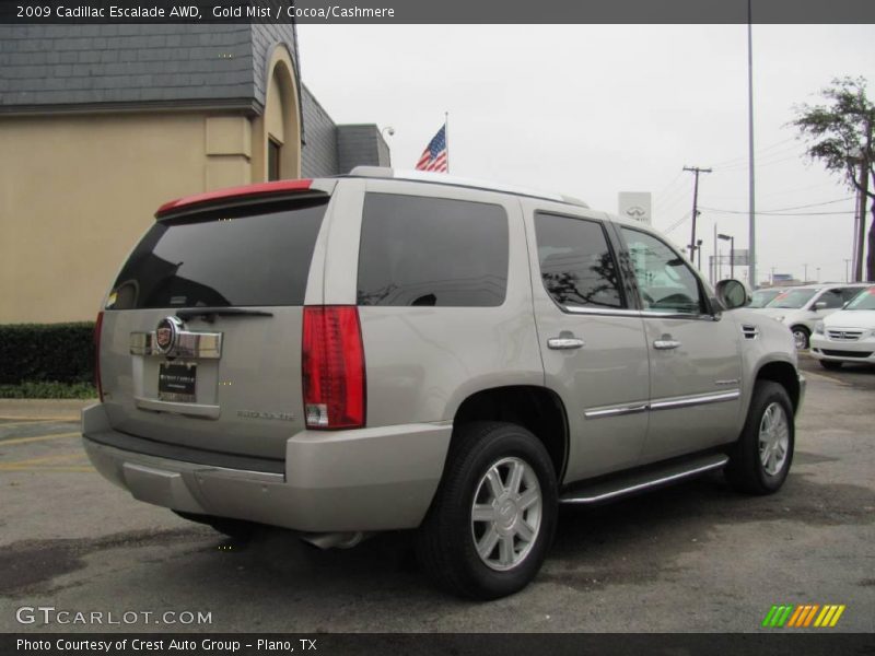 Gold Mist / Cocoa/Cashmere 2009 Cadillac Escalade AWD