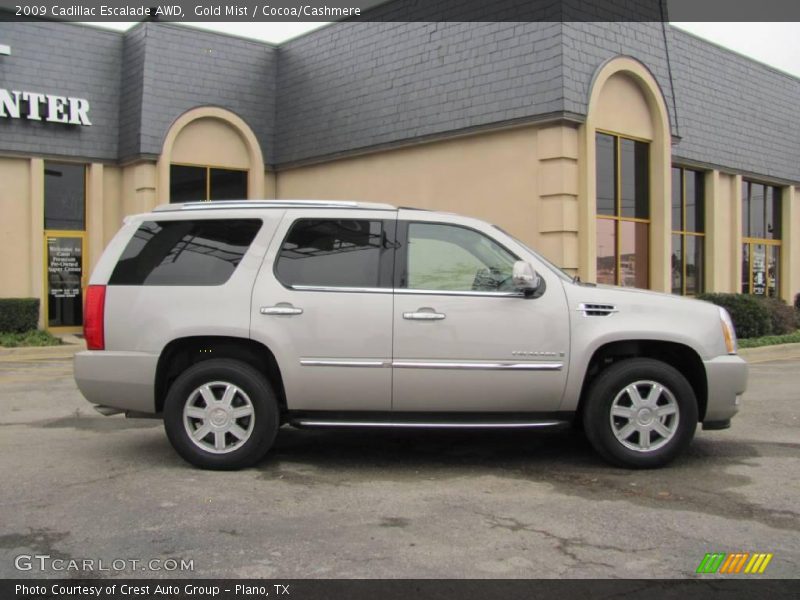 Gold Mist / Cocoa/Cashmere 2009 Cadillac Escalade AWD