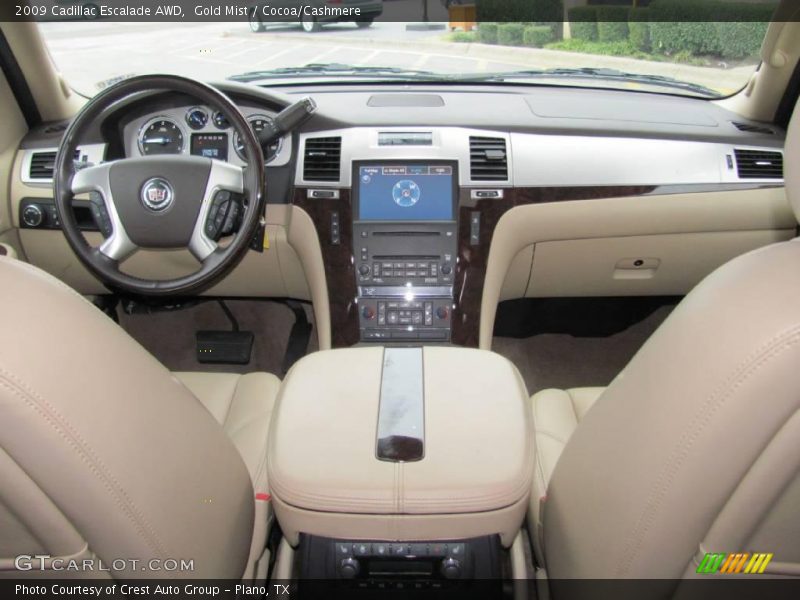 Gold Mist / Cocoa/Cashmere 2009 Cadillac Escalade AWD