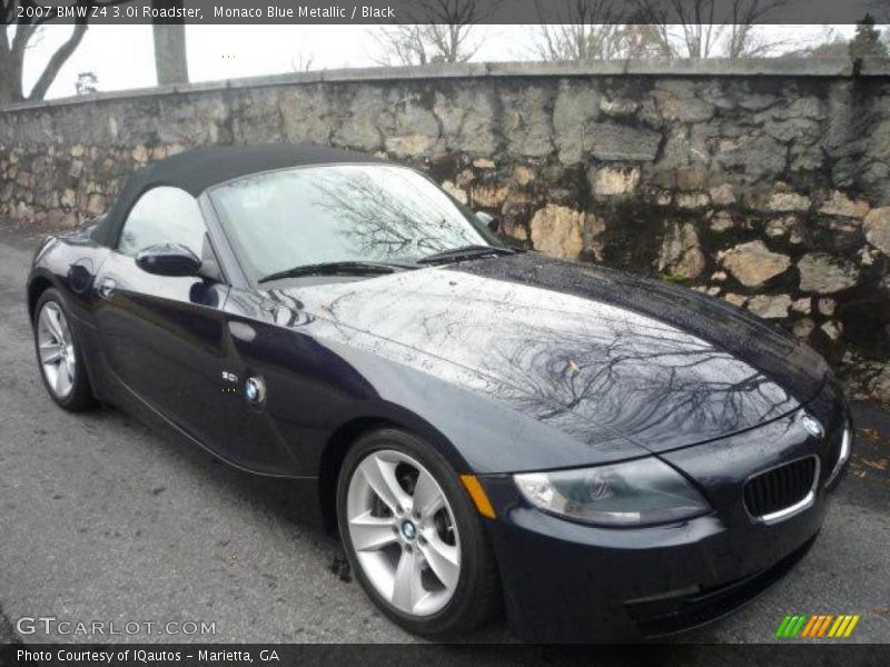 Monaco Blue Metallic / Black 2007 BMW Z4 3.0i Roadster