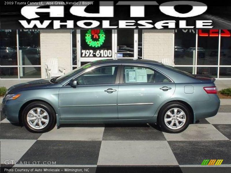 Aloe Green Metallic / Bisque 2009 Toyota Camry LE