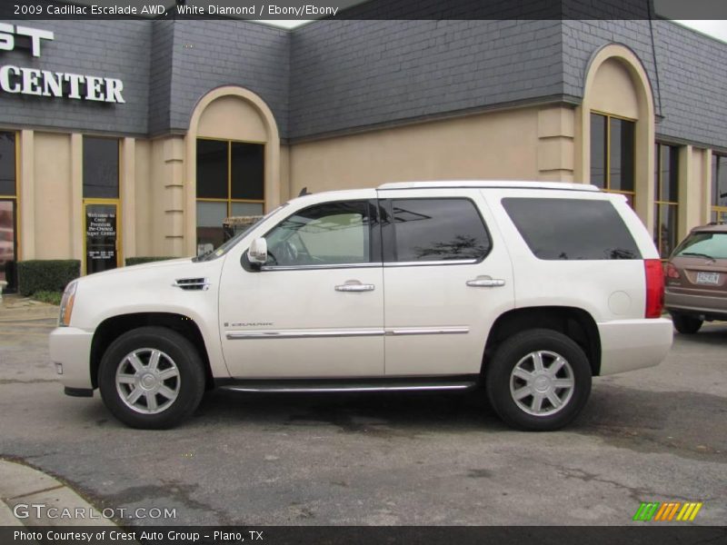 White Diamond / Ebony/Ebony 2009 Cadillac Escalade AWD