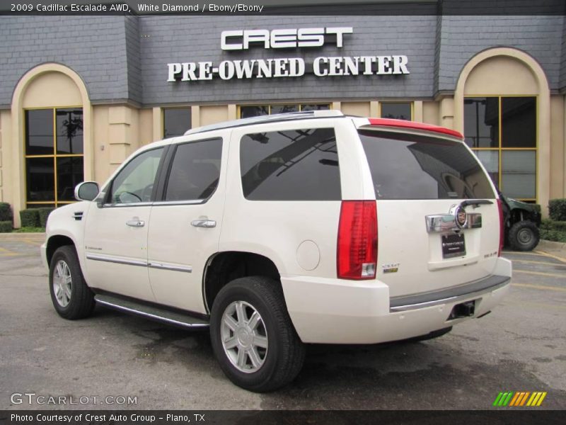 White Diamond / Ebony/Ebony 2009 Cadillac Escalade AWD