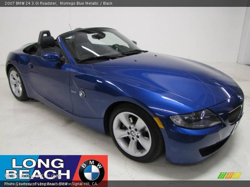 Montego Blue Metallic / Black 2007 BMW Z4 3.0i Roadster