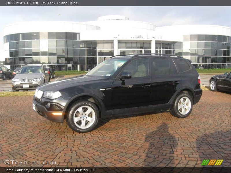 Jet Black / Sand Beige 2007 BMW X3 3.0si