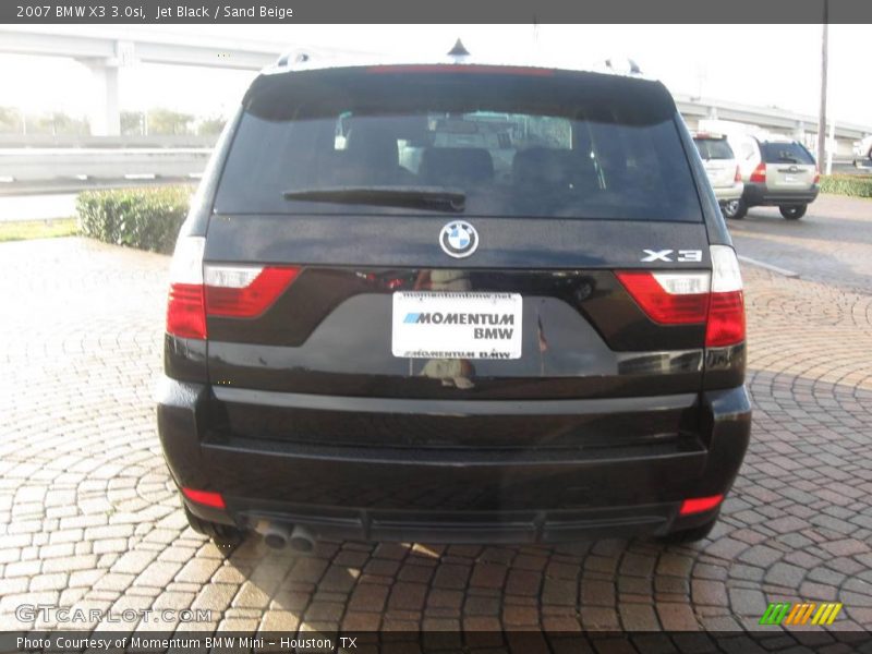 Jet Black / Sand Beige 2007 BMW X3 3.0si