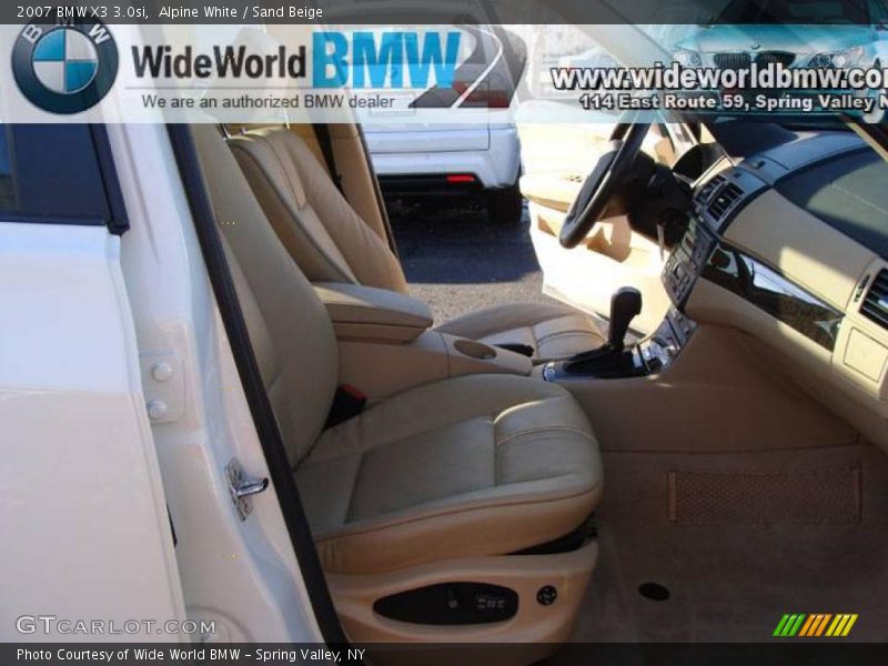 Alpine White / Sand Beige 2007 BMW X3 3.0si