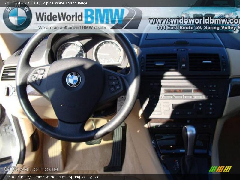 Alpine White / Sand Beige 2007 BMW X3 3.0si