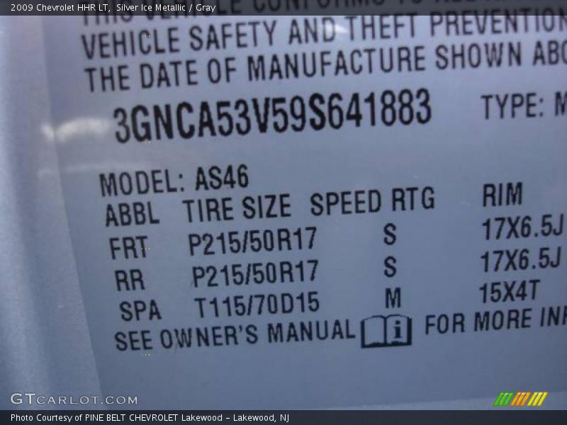 Silver Ice Metallic / Gray 2009 Chevrolet HHR LT
