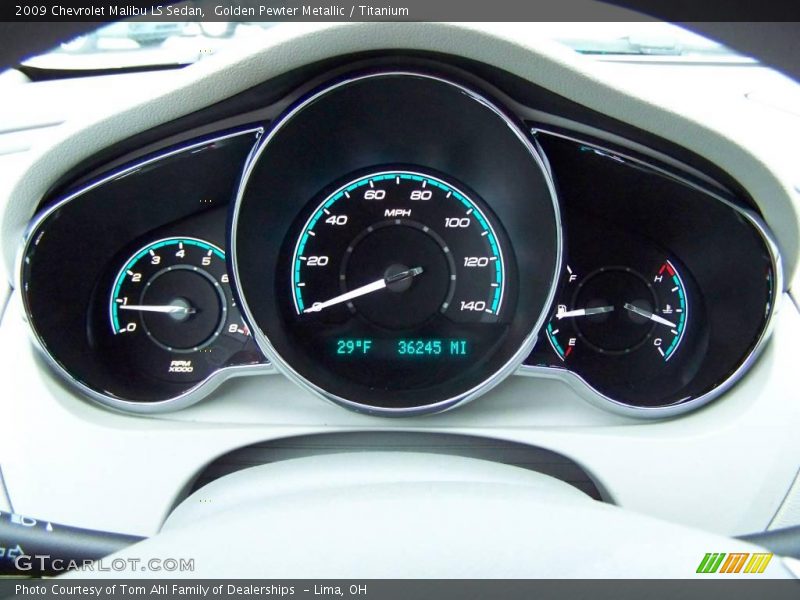 Golden Pewter Metallic / Titanium 2009 Chevrolet Malibu LS Sedan