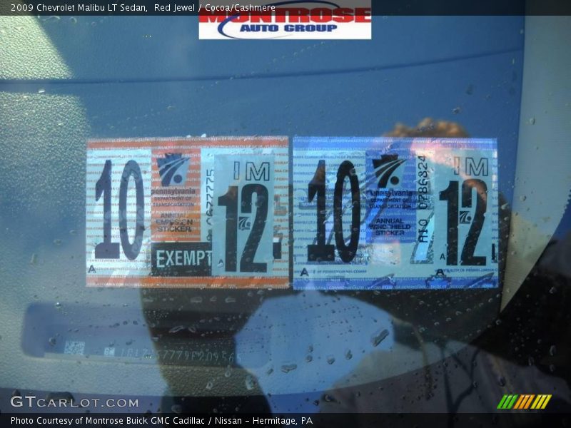 Red Jewel / Cocoa/Cashmere 2009 Chevrolet Malibu LT Sedan