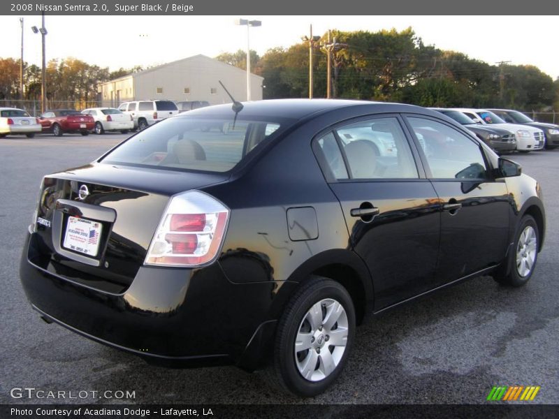 Super Black / Beige 2008 Nissan Sentra 2.0