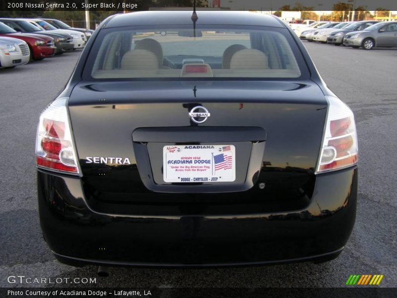 Super Black / Beige 2008 Nissan Sentra 2.0
