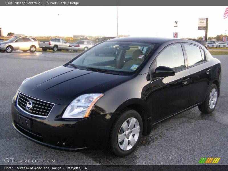 Super Black / Beige 2008 Nissan Sentra 2.0