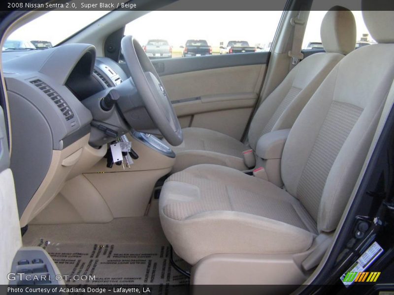 Super Black / Beige 2008 Nissan Sentra 2.0