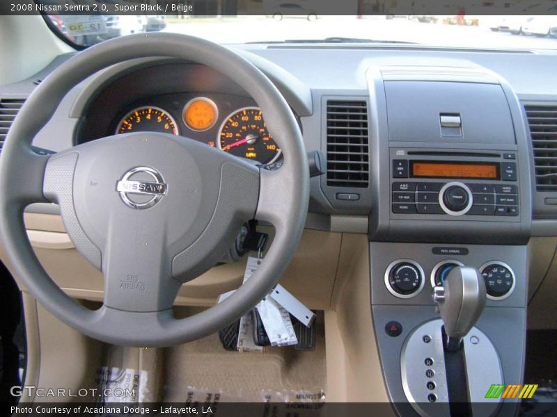 Super Black / Beige 2008 Nissan Sentra 2.0