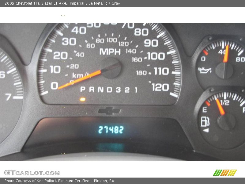 Imperial Blue Metallic / Gray 2009 Chevrolet TrailBlazer LT 4x4