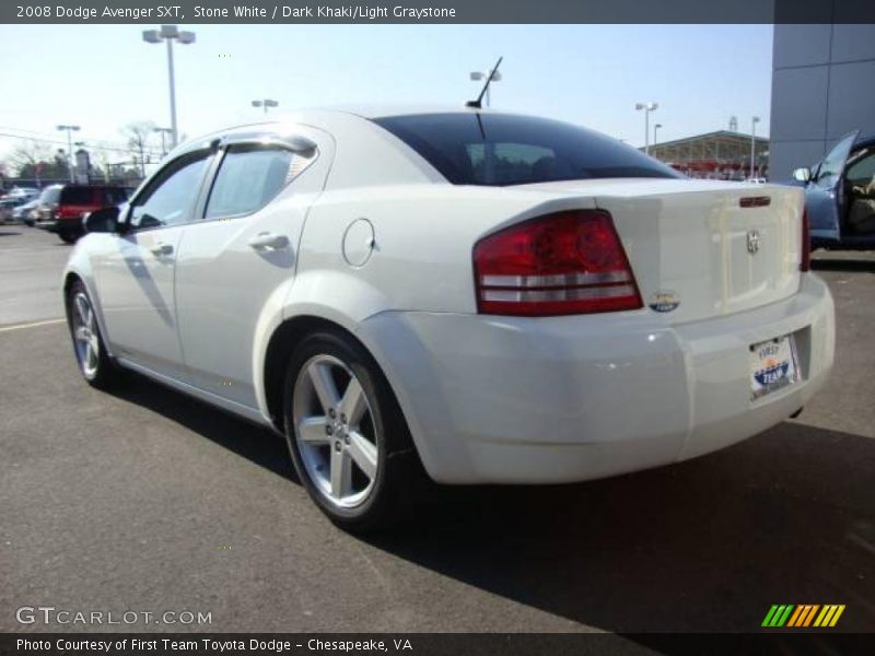 Stone White / Dark Khaki/Light Graystone 2008 Dodge Avenger SXT