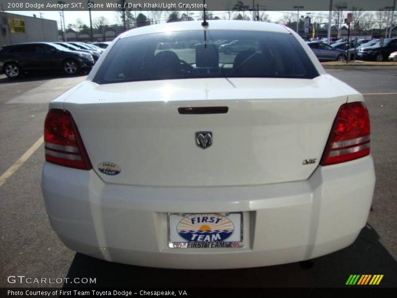 Stone White / Dark Khaki/Light Graystone 2008 Dodge Avenger SXT