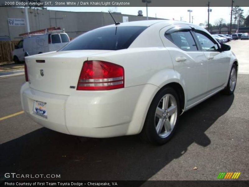 Stone White / Dark Khaki/Light Graystone 2008 Dodge Avenger SXT