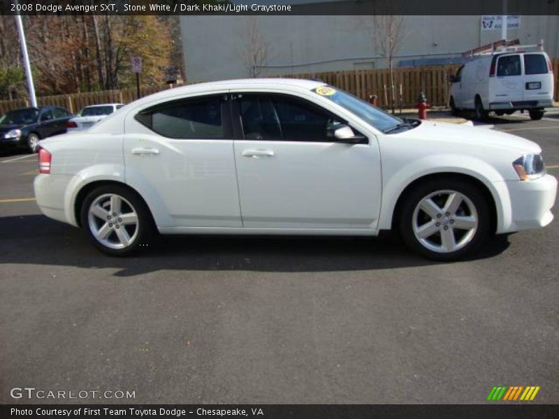 Stone White / Dark Khaki/Light Graystone 2008 Dodge Avenger SXT