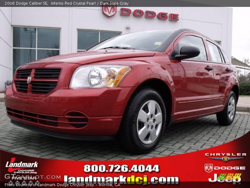 Inferno Red Crystal Pearl / Dark Slate Gray 2008 Dodge Caliber SE
