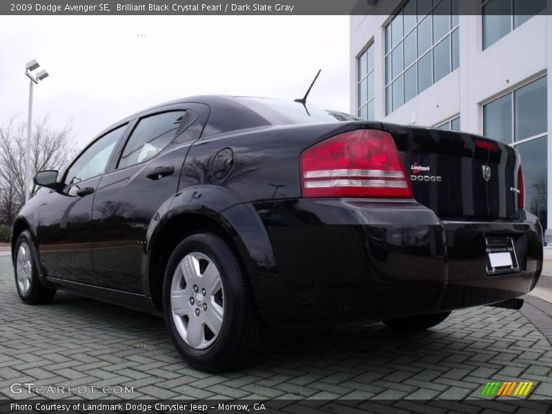 Brilliant Black Crystal Pearl / Dark Slate Gray 2009 Dodge Avenger SE
