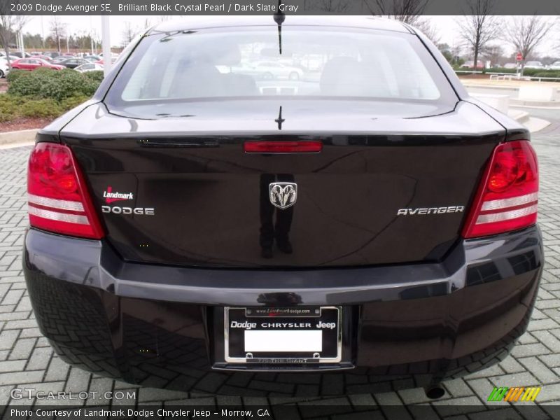 Brilliant Black Crystal Pearl / Dark Slate Gray 2009 Dodge Avenger SE