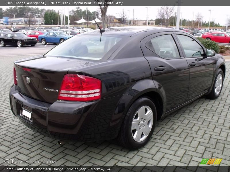 Brilliant Black Crystal Pearl / Dark Slate Gray 2009 Dodge Avenger SE