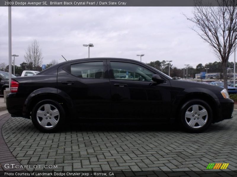 Brilliant Black Crystal Pearl / Dark Slate Gray 2009 Dodge Avenger SE