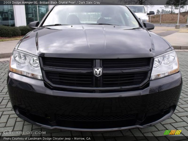 Brilliant Black Crystal Pearl / Dark Slate Gray 2009 Dodge Avenger SE