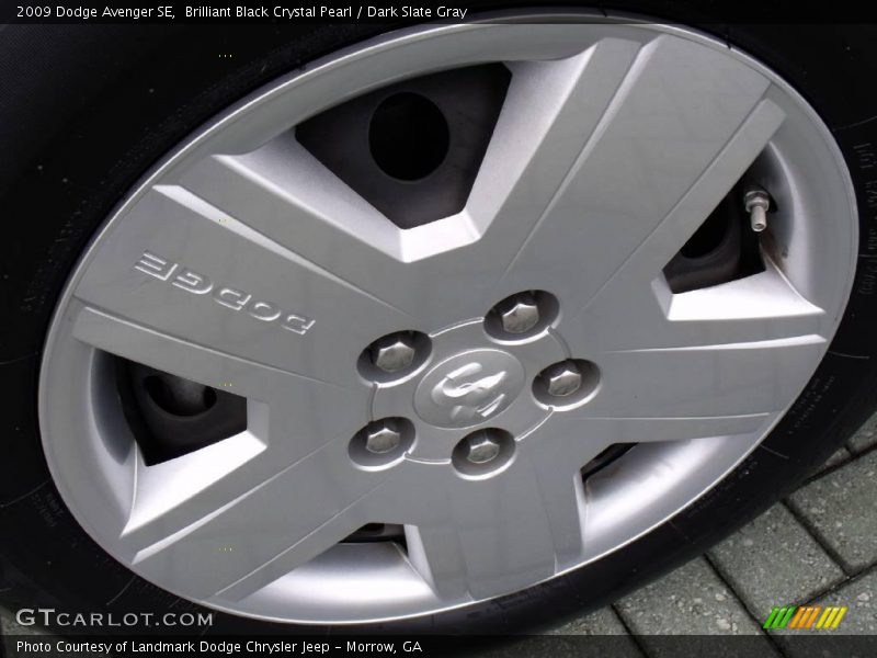 Brilliant Black Crystal Pearl / Dark Slate Gray 2009 Dodge Avenger SE