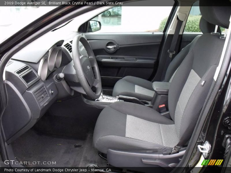 Brilliant Black Crystal Pearl / Dark Slate Gray 2009 Dodge Avenger SE