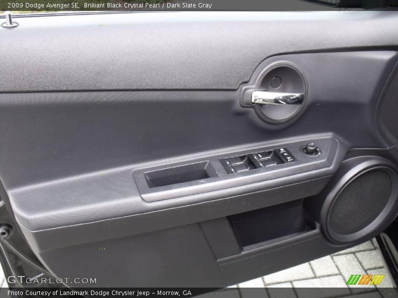 Brilliant Black Crystal Pearl / Dark Slate Gray 2009 Dodge Avenger SE