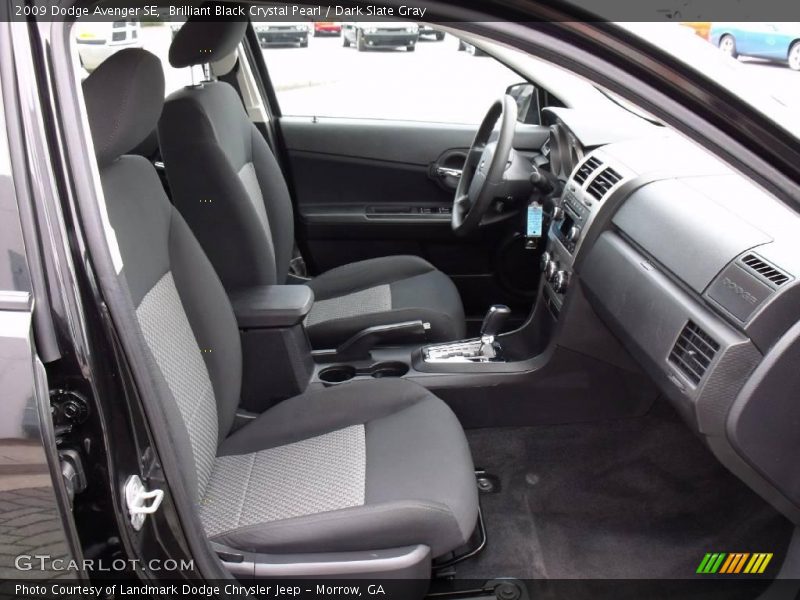 Brilliant Black Crystal Pearl / Dark Slate Gray 2009 Dodge Avenger SE