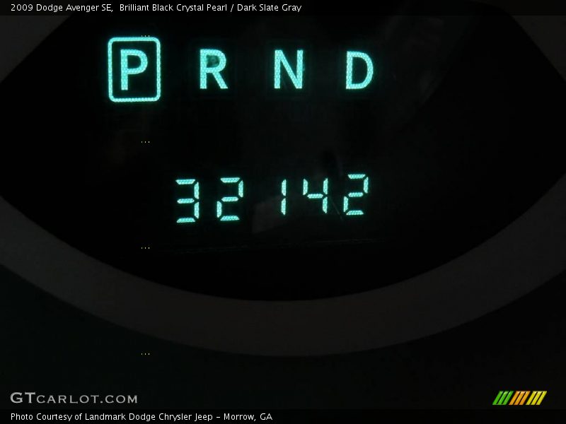 Brilliant Black Crystal Pearl / Dark Slate Gray 2009 Dodge Avenger SE