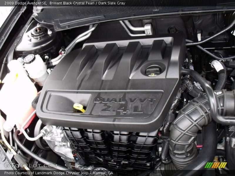 Brilliant Black Crystal Pearl / Dark Slate Gray 2009 Dodge Avenger SE