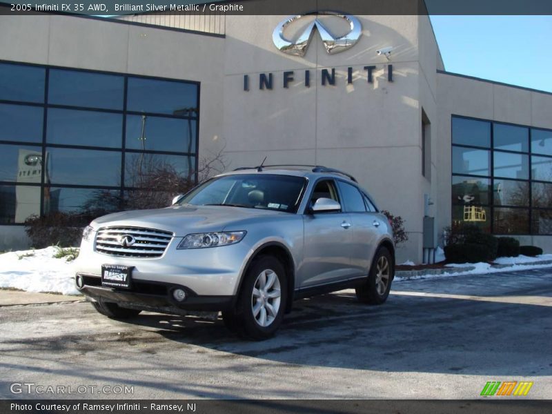 Brilliant Silver Metallic / Graphite 2005 Infiniti FX 35 AWD
