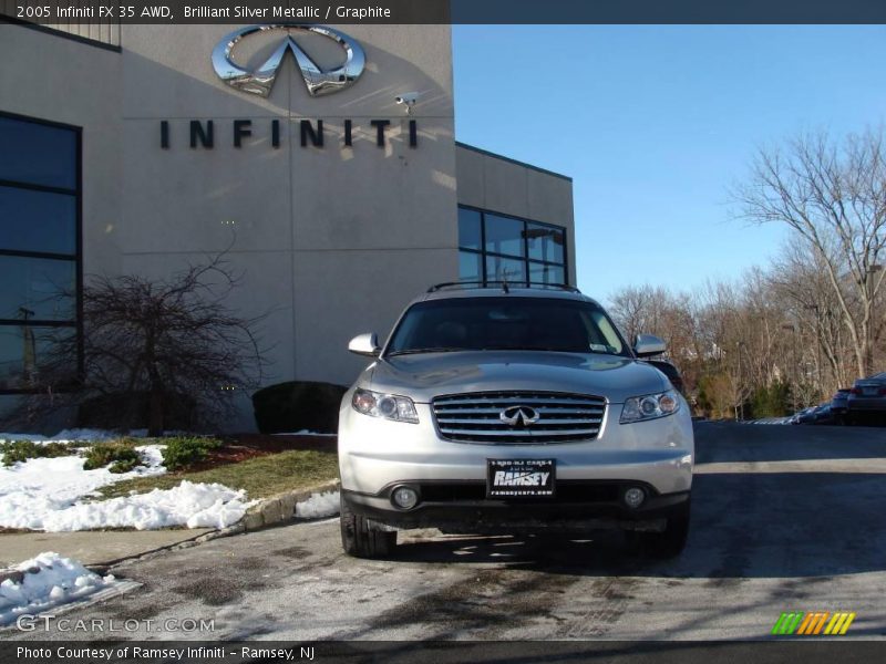 Brilliant Silver Metallic / Graphite 2005 Infiniti FX 35 AWD
