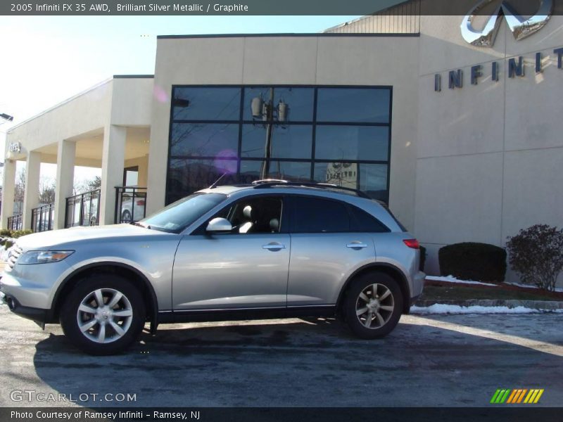 Brilliant Silver Metallic / Graphite 2005 Infiniti FX 35 AWD