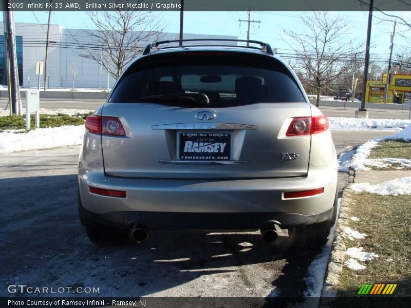 Brilliant Silver Metallic / Graphite 2005 Infiniti FX 35 AWD