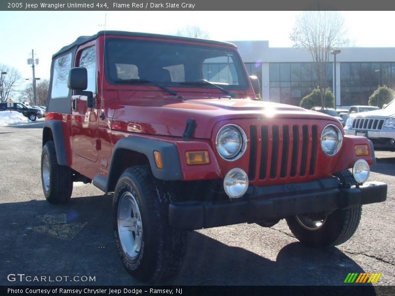 Flame Red / Dark Slate Gray 2005 Jeep Wrangler Unlimited 4x4