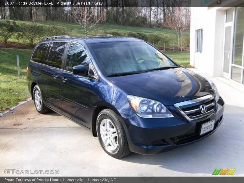 Midnight Blue Pearl / Gray 2007 Honda Odyssey EX-L